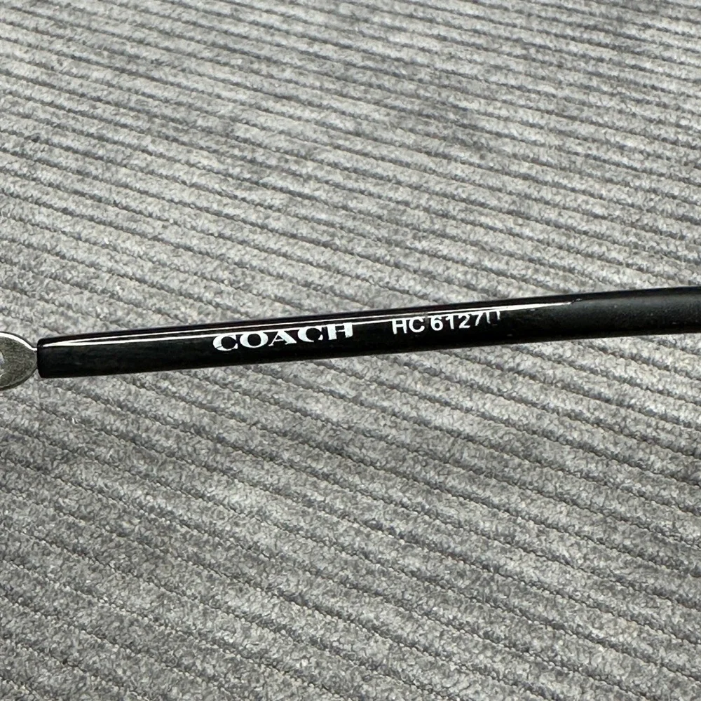 Coach HC 6127U Black Cat Eye Y2K Eyeglasses Silver Chain Link Frames 53-17-140